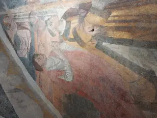 Messa di San Gregorio dettaglio - Cappella della Madonna del Boschetto a Frossasco