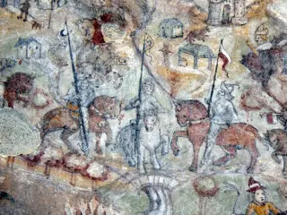 Adorazione dei Magi, i tre cavalieri - Parrocchiale di San Vincenzo Diacono e Martire a Giaglione