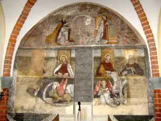 Affreschi absidali - Parrocchiale di San Massimo a Isasca