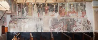 Parete affrescata - Santuario della Madonna dei Campi a Landiona