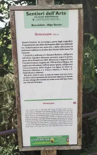 Pannello illustrativo - Cappella di San Giovanni Battista a BoccioletoFrazione Oro Mezzano
