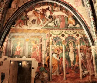 Affreschi Cappella Santa Margherita - Santuario di Santa Maria Assunta a Serralunga di CreaFrazione Santuario di Crea