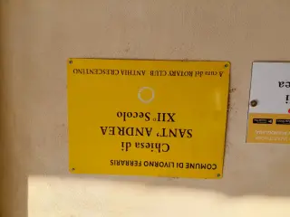 Pannello illustrativo - Chiesa Cimiteriale di Sant'Andrea a Livorno Ferraris